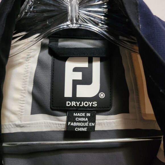 FootJoy Jacket Mens Medium Blue White Full Zip DryJoy Windbreaker Golf - Picture 6 of 14